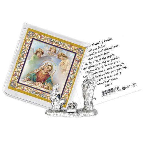 Nativity Pocket Statue with Holy Card