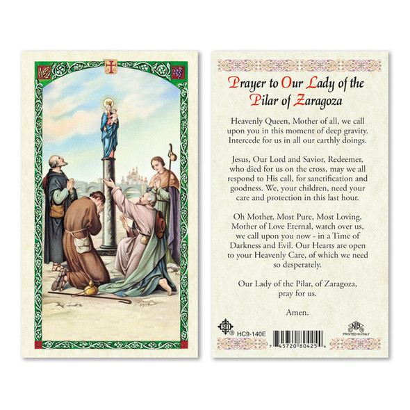 Prayer To Our Lady Of Pilar Laminated Prayer Cards