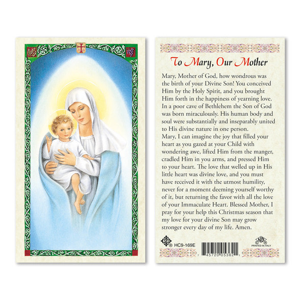 Our Lady Of The Snows Laminated Prayer Cards