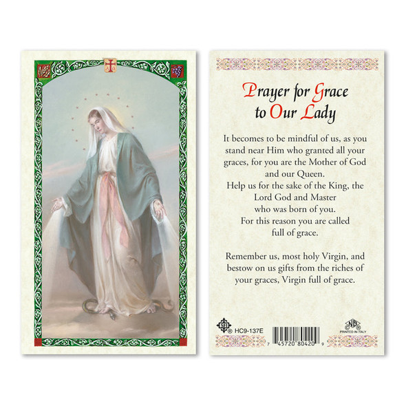 Lady Of Grace Laminated Prayer Cards
