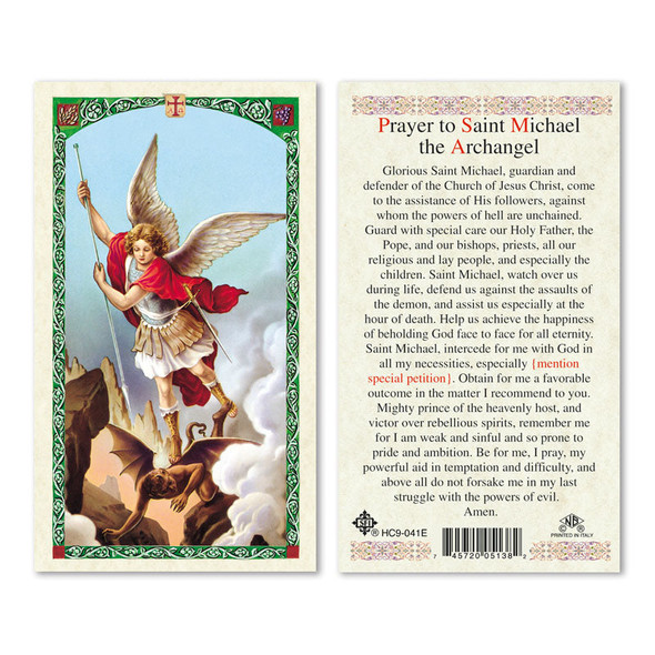 St. Michael Laminated Prayer Cards