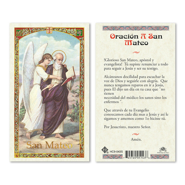 San Mateo Spanish Laminated Prayer Cards