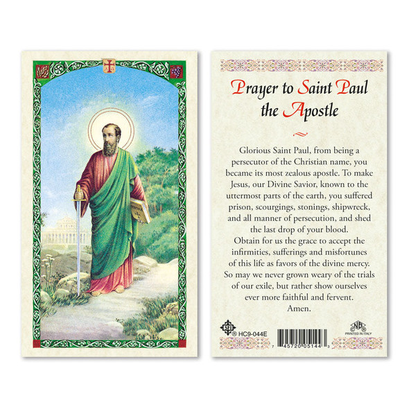 St. Paul Laminated Prayer Cards