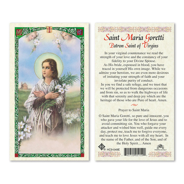 St. Maria Goretti Laminated Prayer Cards