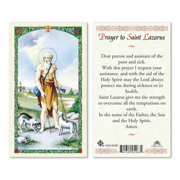 St. Lazarus Laminated Prayer Cards St. Lazarus Laminated Prayer Cards