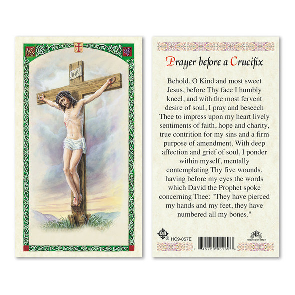Prayer To Crucified Jesus Laminated Prayer Cards