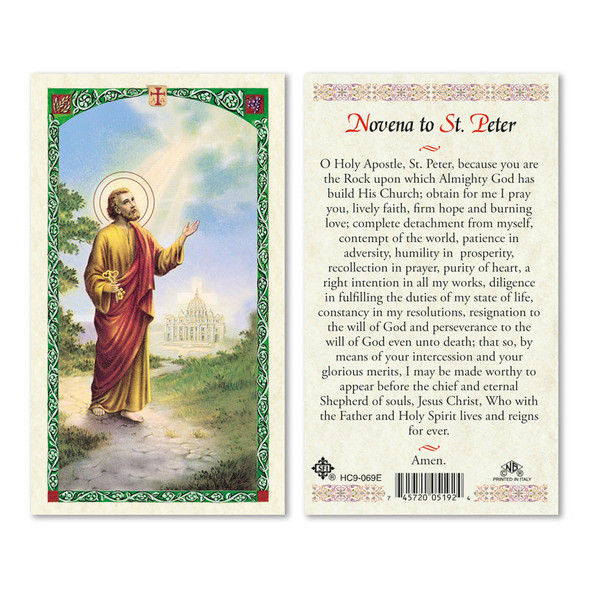 St. Peter Laminated Prayer Cards