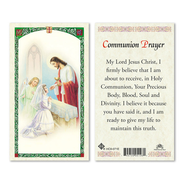 First Communion - Girl Laminated Prayer Cards