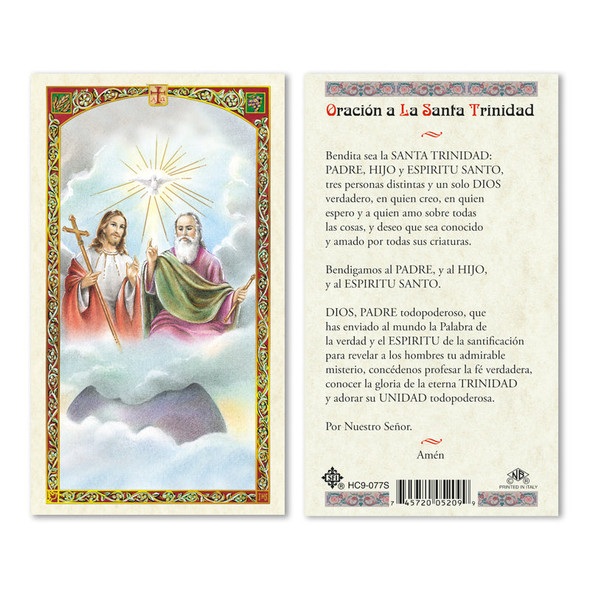 La Santa Trinidad Spanish Laminated Prayer Cards