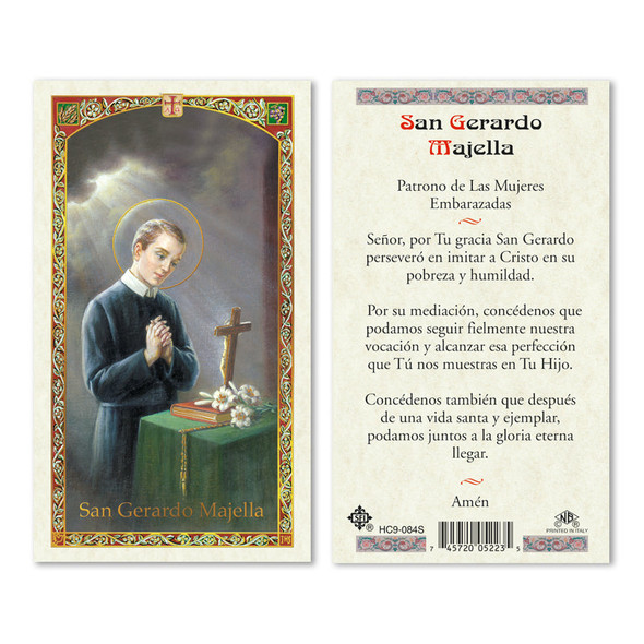 San Gerardo Majella Spanish Laminated Prayer Cards San Gerardo Majella Spanish Laminated Prayer Cards
