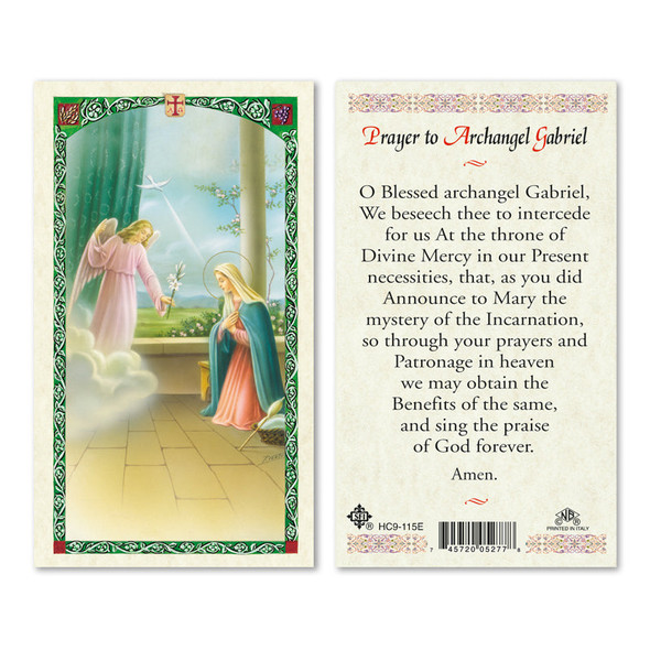 St. Gabriel Laminated Prayer Cards