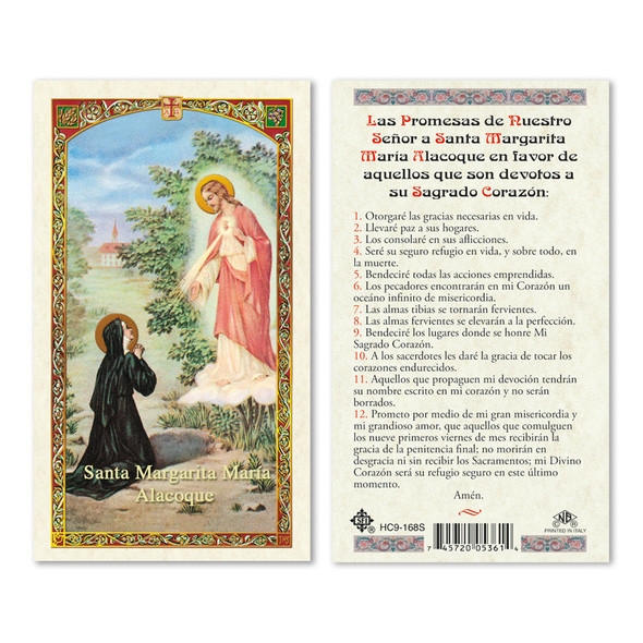 Promesas De Santa Margarita Spanish Laminated Prayer Cards