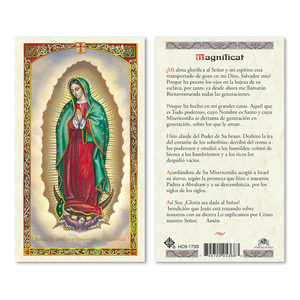 Nuestra Senora Guadalupe Magnificat Spanish Laminated Prayer Cards