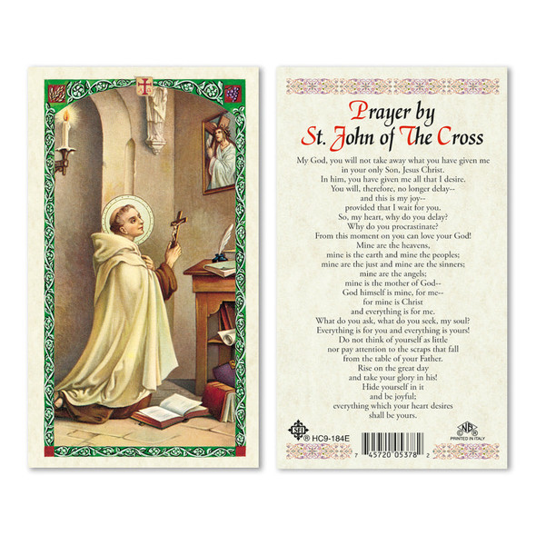 St. John Of The Cross Laminated Prayer Cards