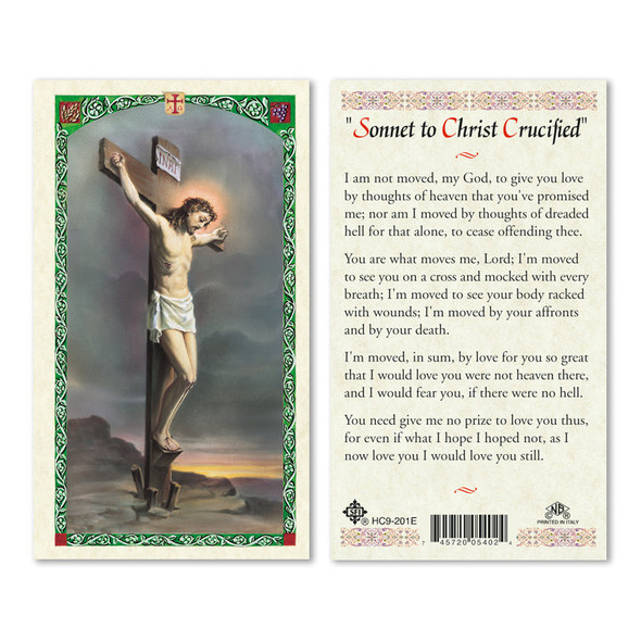 Sonet Jesus Crucified Laminated Prayer Cards