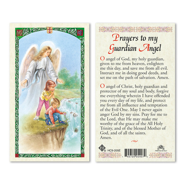 Guardian Angel Prayer Laminated Prayer Cards