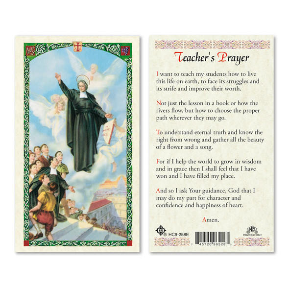 St. John The Baptist De La Salle Laminated Prayer Cards