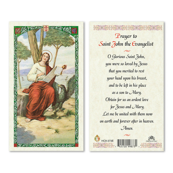 St. John The Evangelist Laminated Prayer Cards