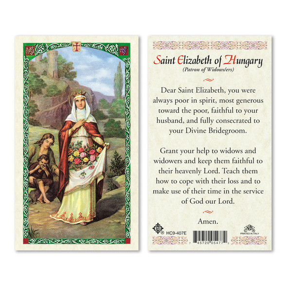 St. Elizabeth Of Hungary Laminated Prayer Cards