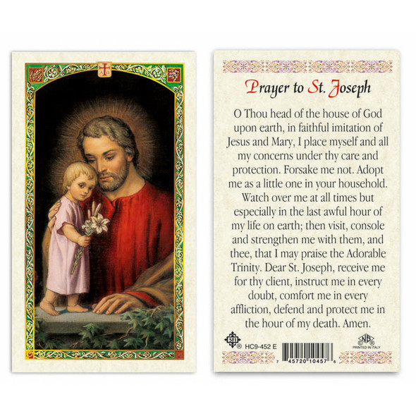 St. Joseph Laminated Prayer Cards