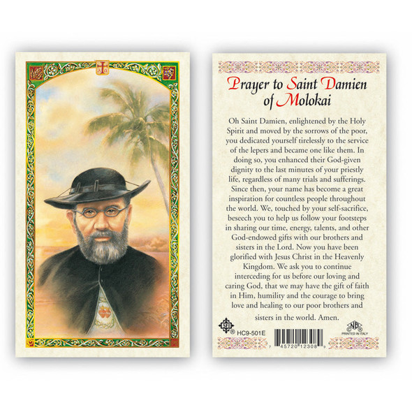 St. Damien Of Molokai - Prayer Laminated Prayer Cards