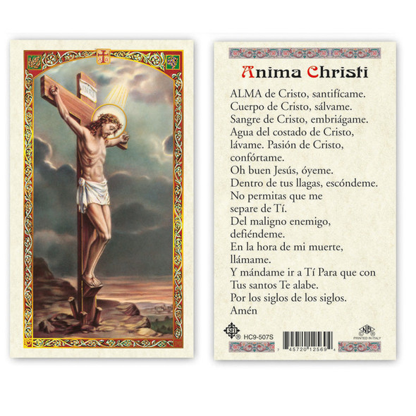 Christ Crucified / Anima Christi Spanish Laminated Prayer Cards