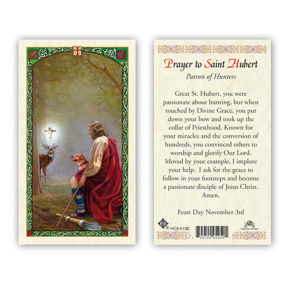 St. Hubert - Prayer Laminated Prayer Cards