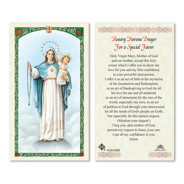 Rosary Novena Prayer Laminated Prayer Cards