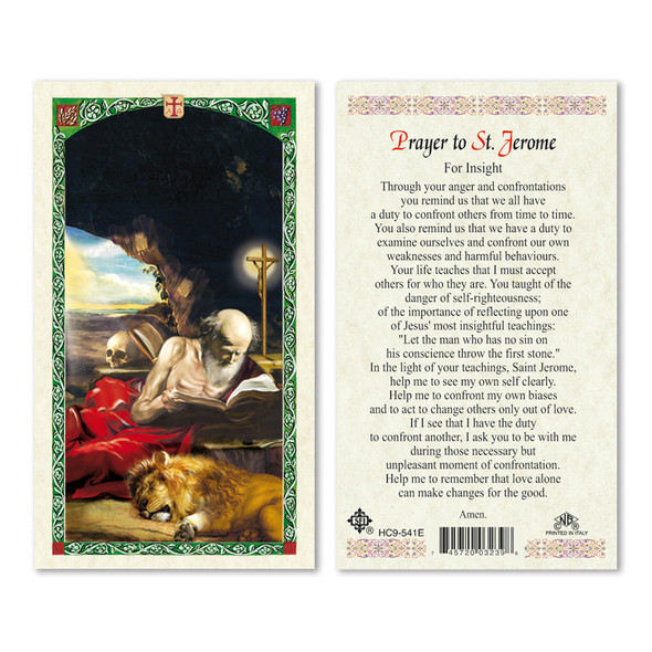 St. Jerome Laminated Prayer Cards