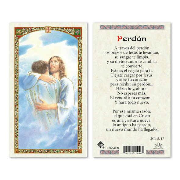 Jesus Welcomes / Pardon Prayer Spanish Laminated Prayer Cards