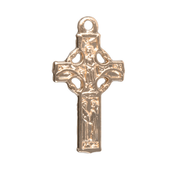 Gold Over Sterling Silver Irish Celtic Cross