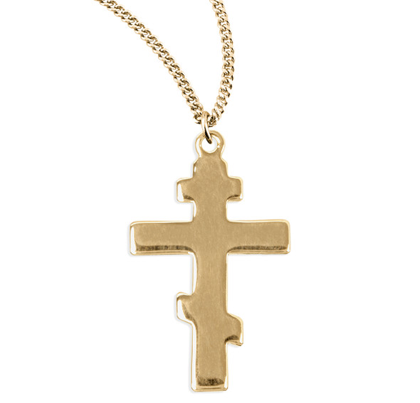 Gold Over Sterling Silver Byzantine Cross