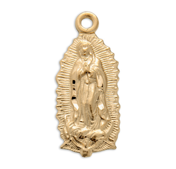 Our Lady of Guadalupe Gold Over Sterling Silver Medal