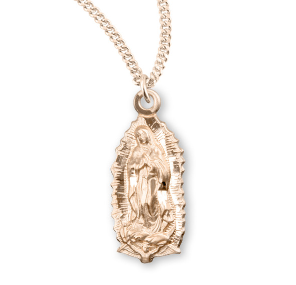 Our Lady of Guadalupe Gold Over Sterling Silver Medal