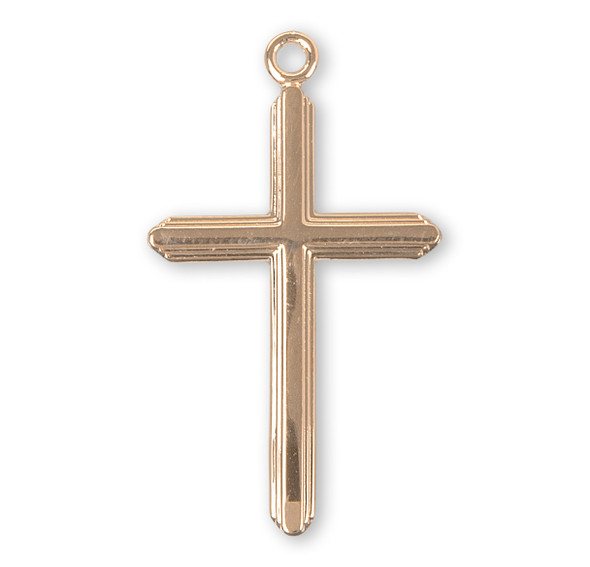 Gold Over Sterling Silver Inlay Cross