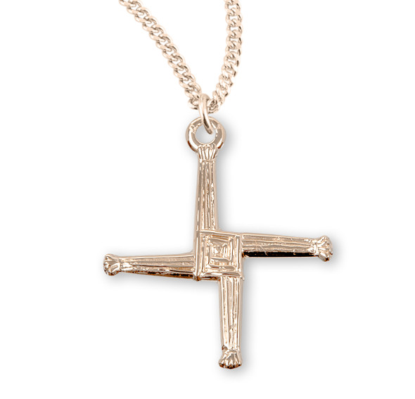 Gold Over Sterling Silver St. Brigid Cross