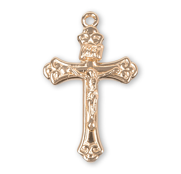 Gold Over Sterling Silver Tapered Crucifix