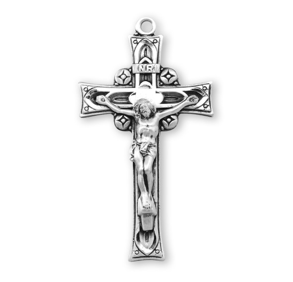 Deep Relief Sterling Silver Crucifix