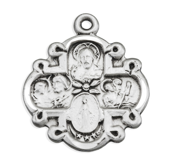 Sterling Silver 4-Way Medal