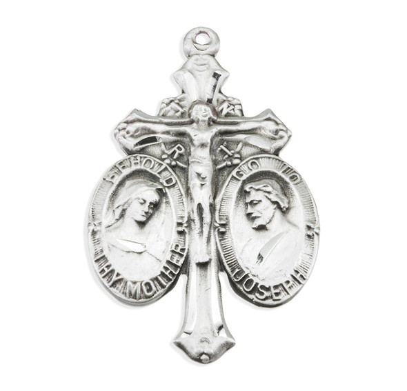 Sterling Silver Jesus-Mary-Joseph Medal