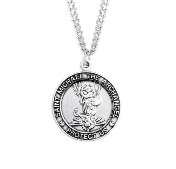 Sterling Silver Small St. Michael Medal