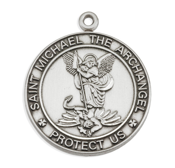 Sterling Silver Large St. Michael Medal