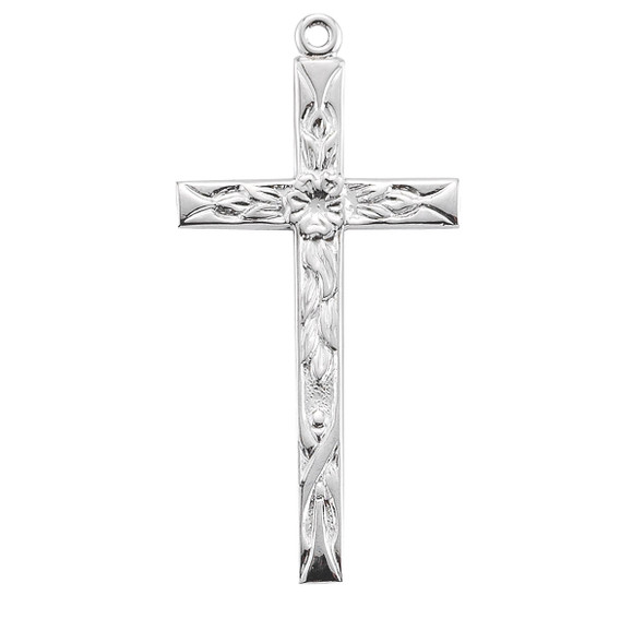 Sterling Silver Etched Cross