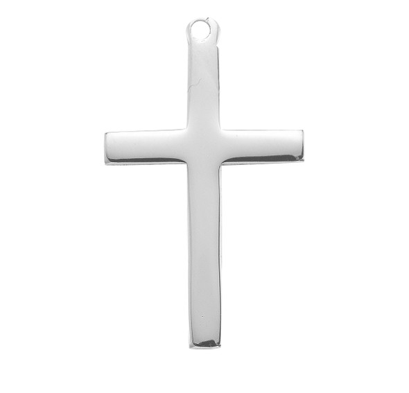 High Polished Sterling Silver Cross