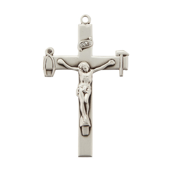 Sterling Silver LaSalette Crucifix with Hammer Princer