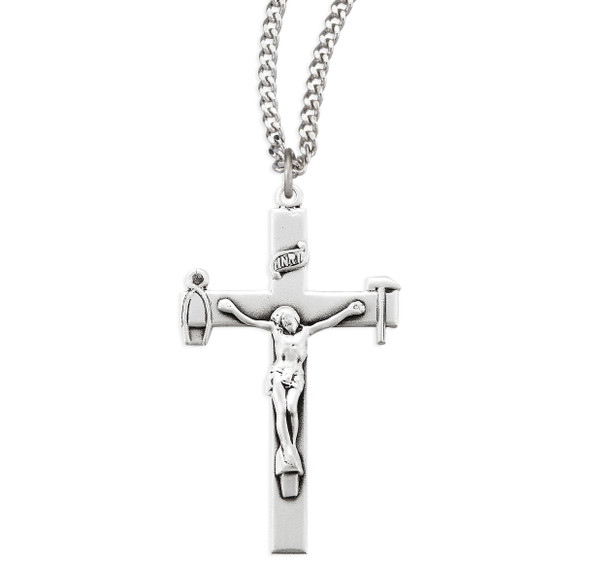 Sterling Silver LaSalette Crucifix with Hammer Princer