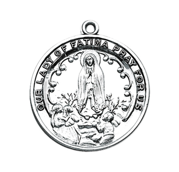Our Lady of Fatima Round Sterling Silver Medal
