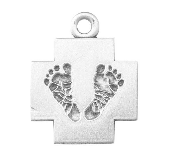 Sterling Silver Cross with Feet