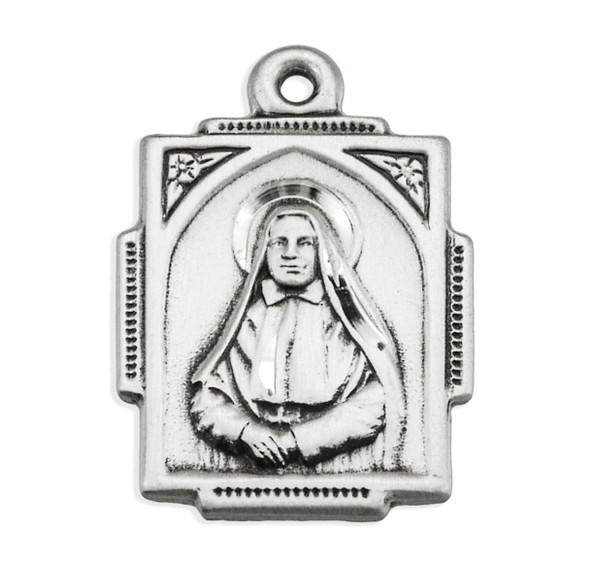 Sterling Silver St. Frances X. Cabrini Square Medal