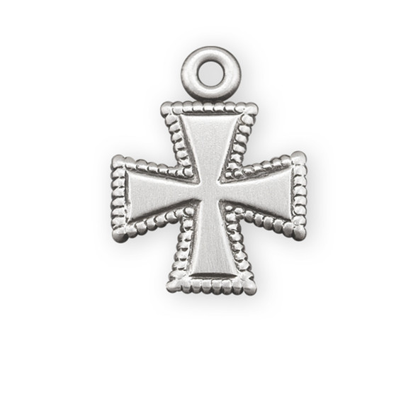 Sterling Silver Beaded Cross